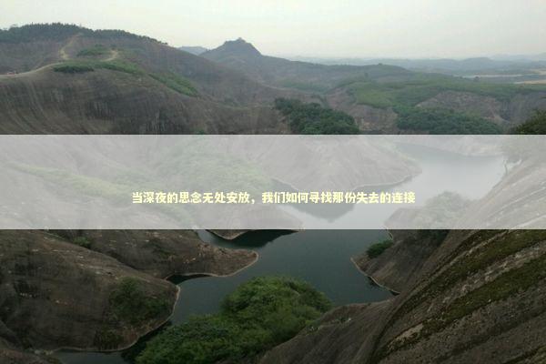 当深夜的思念无处安放，我们如何寻找那份失去的连接 情感心理